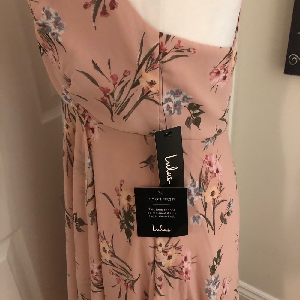 Lulus blush pink floral dress - Picture 6 of 10